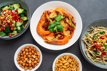 A table of Chinese food, home cooking, delicacies