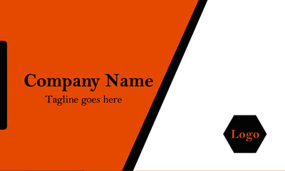 Business Card with Black and Orange theme