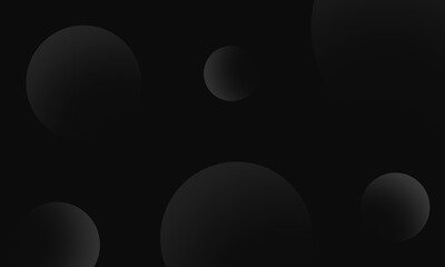 Gray circles gradient on black abstract background. Modern graphic design element.