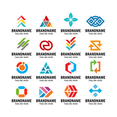 Modern vector graphic of abstract business set logo, Perfect for marketing, financial, etc.