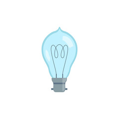 Fototapeta na wymiar Electric light bulb, glass energy lamp with an incandescent filament