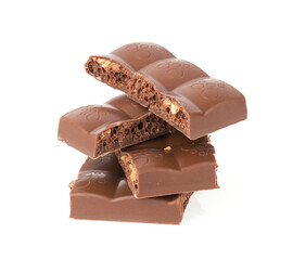 Stack of porous chocolate bars