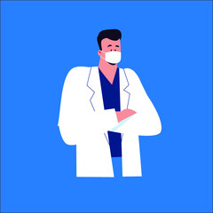 doctor with stethoscope vector design