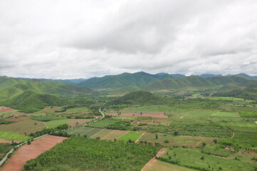 Obraz premium Take a helicopter ride to see the Suphanburi attractions.