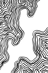 Modern black and white abstract wave line pattern. Vector illustration. Copyspace.