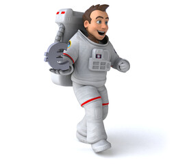 Fun astronaut - 3D Illustration