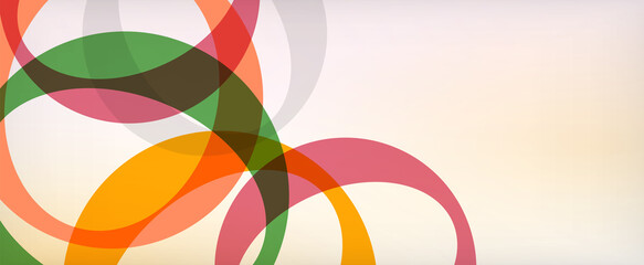 Obraz premium Ring geometric shapes, o letter repetition wallpaper. Abstract background for business or technology presentations, internet posters or web brochure covers