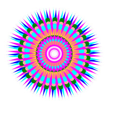 This is image of Colorful Mandala vector drawing.