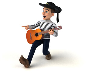Fun 3d cartoon breton character