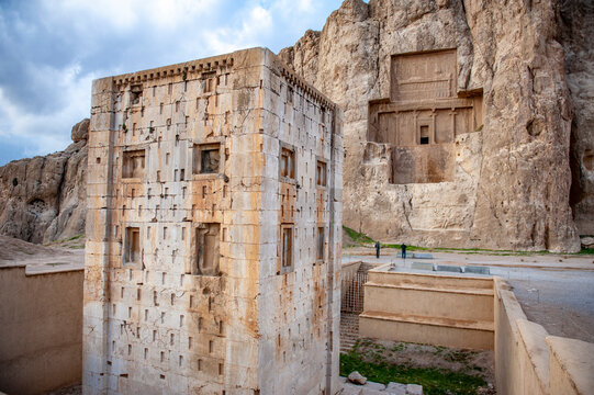 Cube of Zoroaster, a mysterious structure at the Naqsh-e Rostam ancient Persian necropolis near Persepolis in Iran