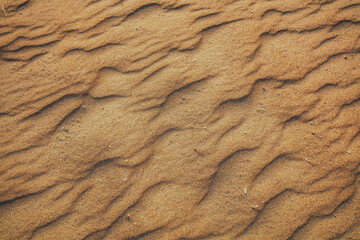 Abstract wavy sandy background. Beach sand texture