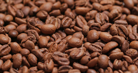 Pile of the Roasted coffee bean