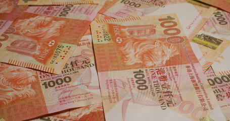 Hong Kong thousand dollar paper banknote
