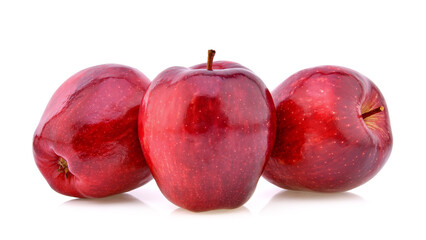 Red apple on white background
