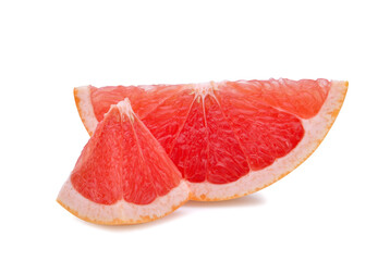 Fototapeta na wymiar Slice of Grapefruit isolated on white background