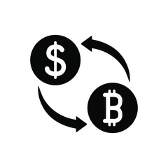 Dollar bitcoin exchange icon