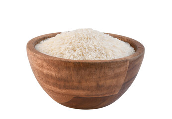 white rice (Thai Jasmine rice) in the bowl isolated on white background