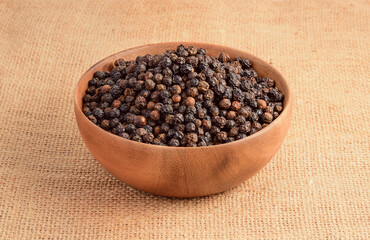 pepper corn on the sack background