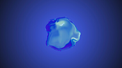 Blue color shiny 3d abstract background liquid effect