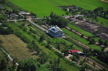 Helicopter flying sightseeing around Thailand