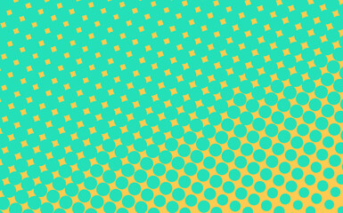Pop art creative concept colorful comics book magazine cover. Polka dots colorful background. Cartoon halftone retro pattern. Abstract template design for poster, card, sale banner, empty bubble