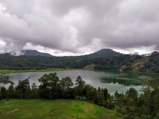 clouds over the lake