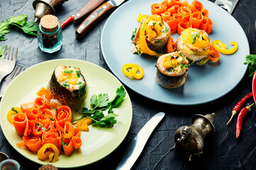 Delicious fish rolls
