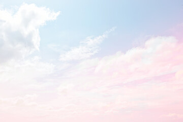 Fototapeta na wymiar clouds watercolor tint, pink clouds gradient background sky, atmosphere air freedom