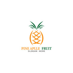 pineapple logo vector. abstract pineapple logo design template.