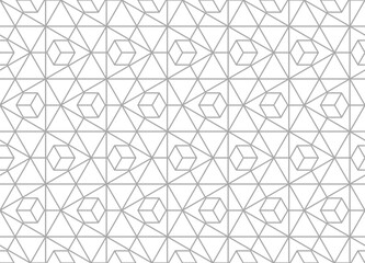 The geometric pattern with lines. Seamless vector background. White and gray texture. Graphic modern pattern. Simple lattice graphic design.