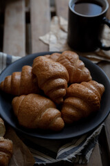 cup of coffee and croissant