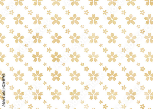 金箔の桜 パターン 背景イラスト素材 金色 白 Background Wall Mural Backgrou Yx2k 金箔の桜 パターン 背景イラスト素材 金色 白 Background Wall Mural Backgrou Yx2k