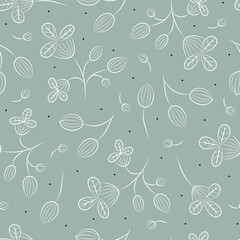 Blue floral seamless pattern