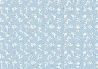 花の模様_シームレス05