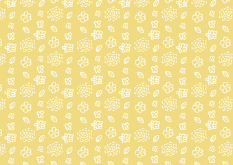 花の模様_シームレス06