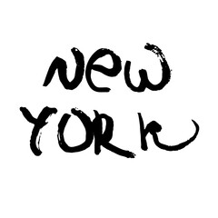 Creative hand writtng. New York minimal lettering.