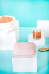 Soap with red clay, rosemary and honey