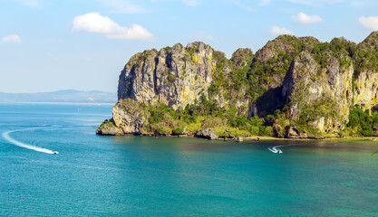 Naklejka premium Railay Beach in Phuket Thailand summer vacation trips