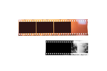 (35 mm.) film collections frame.With white space.film camera.	