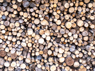 Feuerholz Hintergrund Baumstämme gestapelt
