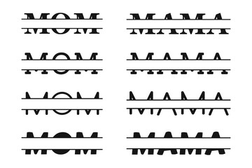 Obraz premium Happy Mother's Day message design Isolated on white background