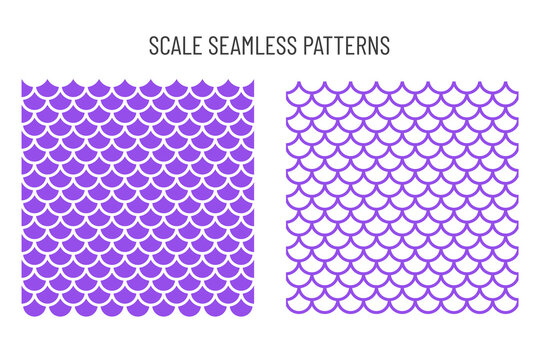 Seamless pattern of mermaid scales Beautifully arranged fish scales. Isolated on background