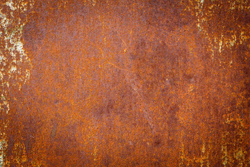 Colored rusty stained metal wall texture pattern can used for background