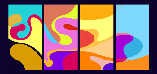 Obraz premium Vector colorful liquid abstract background pattern