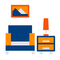 Living room icon illustration