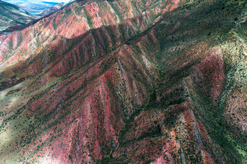 Aerial photography of colorful mountains along the Yunnan-Tibet route along the Yunnan-Tibet route