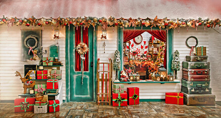 Christmas street studio decorations
