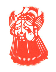Chinese opera facial makeup paper cut