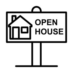 Open House Icon Illustration