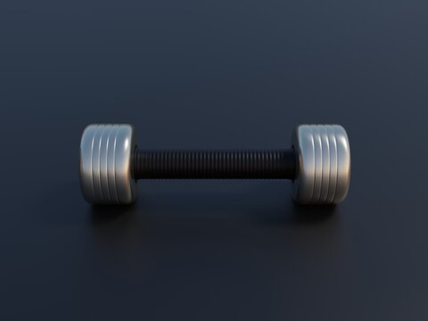 dumbbell on a black background